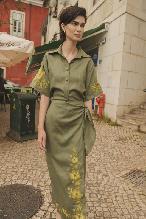 Inamorata Wrap Skirt Lemoncello